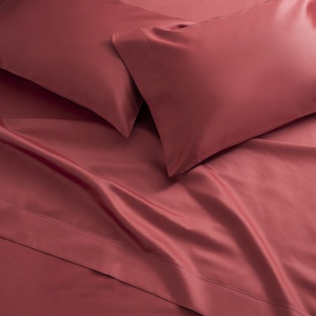 Better Homes & Gardens 400 Thread Count Hygro Cotton Bed Sheet Set, Standard/Queen Pillowcase, Rusty Brick