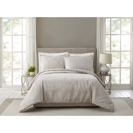 Better Homes & Gardens Chenille Jacquard 3-Piece Comforter Set, Full/Queen, Beige