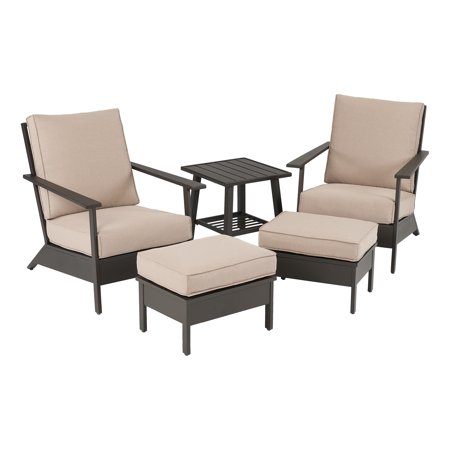 Better Homes & Gardens Emeryville 5 - Piece Chat Set with Beige Cushions