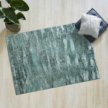Better Homes & Gardens High Low Abstract Indoor Living Room Area Rug, 8' x 10', Teal