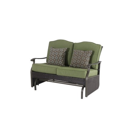 Better Homes & Gardens Providence All Weather Polyester Outdoor Glider Bench - Green and Black