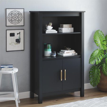 Better Homes & Gardens Wesley 3 Shelf Bookcase with Doors, Multiple Colors