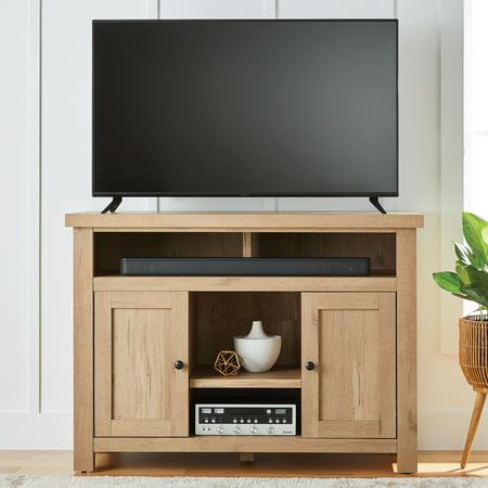 Better Homes & Gardens Wheaton Media Console for TVs ip to 60", Natural Oak On Sale At Walmart