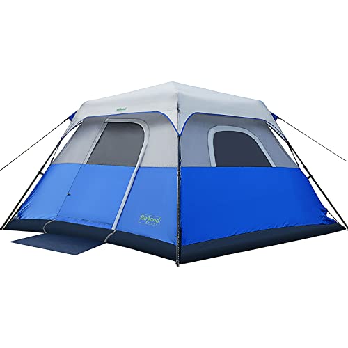 BeyondHOME Tent, 6 Person 60 Sec Setup Family Camping Tent, Waterproof & Windproof Tent with Top Rainfly, Upgraded Ventilation System, Instant Cabin Tent for Camp Backpacking Hiking Outdoor, Sky Blue HOT DEAL AT AMAZON!