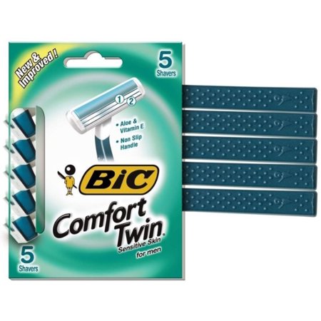 Bic Comfort Twin Sensitive Skin Shavers For Men, 5 ea (Pack of 3)