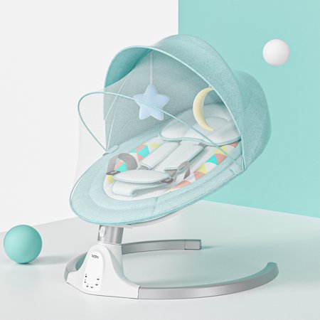 Bioby Baby Swing with Motorized Swing, Portable, Music Speaker Remote Control for Infants