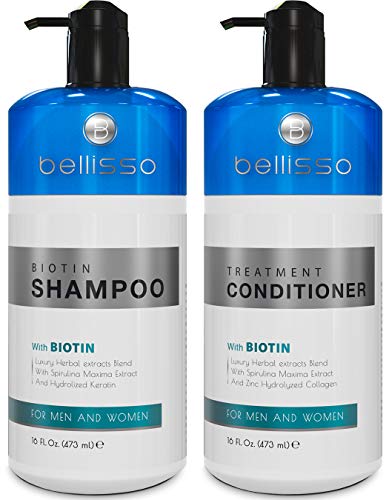 Biotin Shampoo and Conditioner Set for Hair Growth | Thickening Hair Loss Shampoo Treatment | Regrowth Shampoo & Conditioner for Dry Normal Oily & Color Treated Hair - STOCK UP!