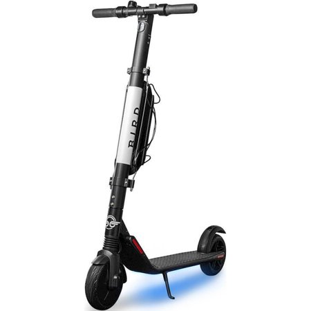 Bird ES4-800 Electric Scooter-Dual Battery- 28 mile Range-800 Watt Motor, Ground Effect Lights, Front Shock Absorption, 15.5 MPH, Ultra-Lightweight, Electric Scooter for Adults (Renewed)