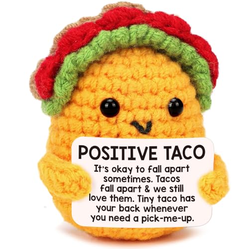 AMAZON Glitches and Price Mistakes Mini Positive Crochet Taco Mothers Day Birthday Gifts For Women Mom Daughter Son Sister Friend Coworkers Men Andmade Emotional Inspirational Support Funny Nuggets Christmas Easter Small Gifts
