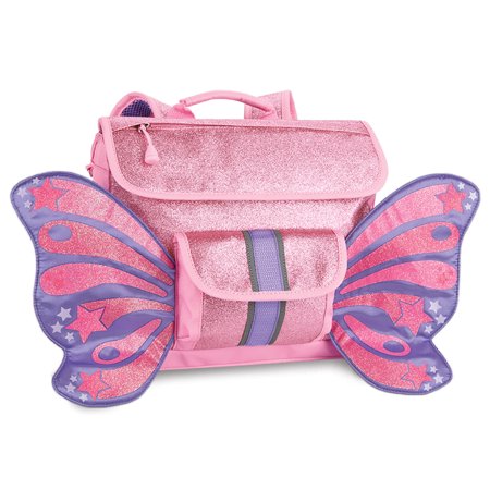 Bixbee Pink Sparkalicious Butterflyer Backpack, Small