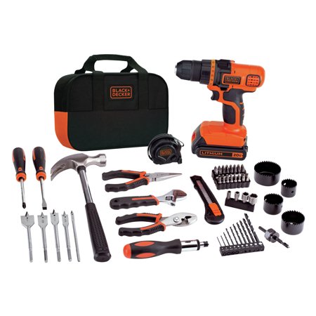 BLACK+DECKER 20-Volt MAX* Lithium-Ion Drill-Driver And 66-Piece Project Kit, LDX120PK