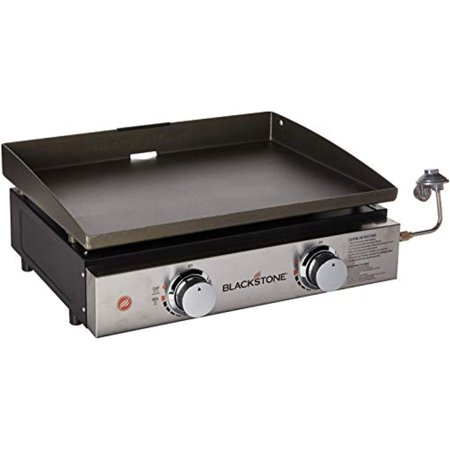 Blackstone 1666 Heavy Duty Flat Top Grill Station for Kitchen, Camp, Outdoor, Tailgating, Tabletop, Countertop Stainless Steel Griddle with Knobs & Ignition, 22 Inch, Black