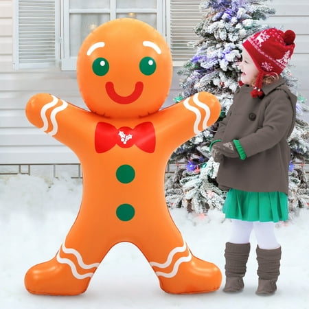 Blow-Up 3.5’ Inflatable Gingerbread Man Holiday Time