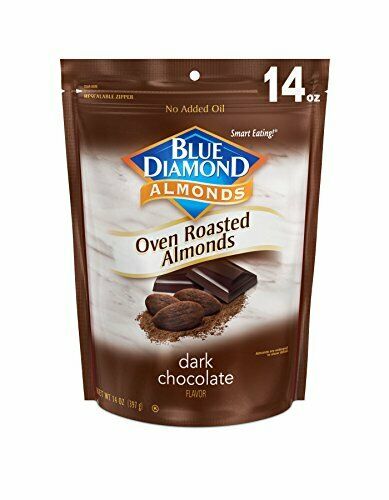 Blue Diamond Almonds Oven Roasted Dark Chocolate Flavored Snack Nuts 14 Oz Re...