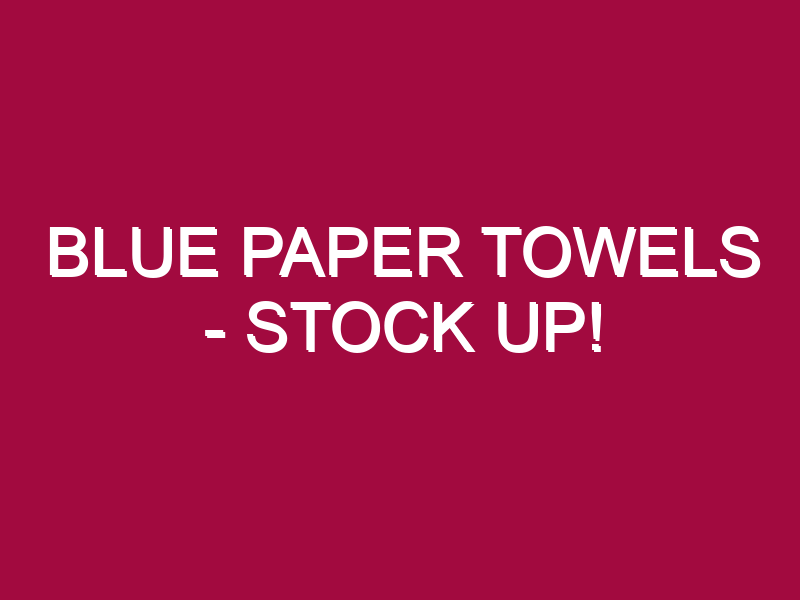 Blue Paper Towels – STOCK UP!