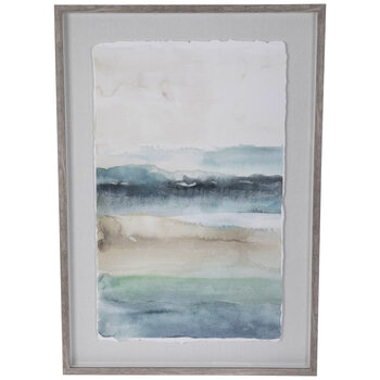 Blue Watercolor Abstract Framed Wall Decor on Sale At hobby lobby