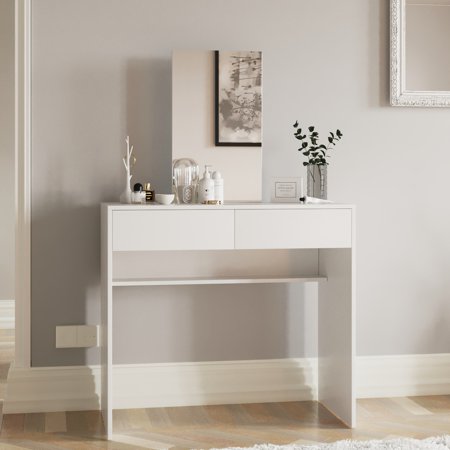 Boahaus Margaret Modern Vanity Table, White Finish, for Bedroom