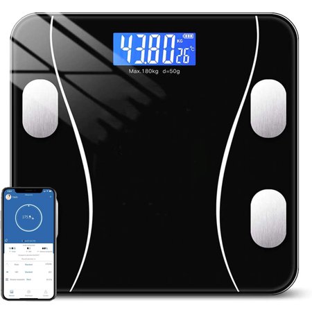 Body Fat Scale,Wireless Weight Scale,Smart Body Scale Digital Bathroom Weight w/LCD Display Bluetooth iOS Android