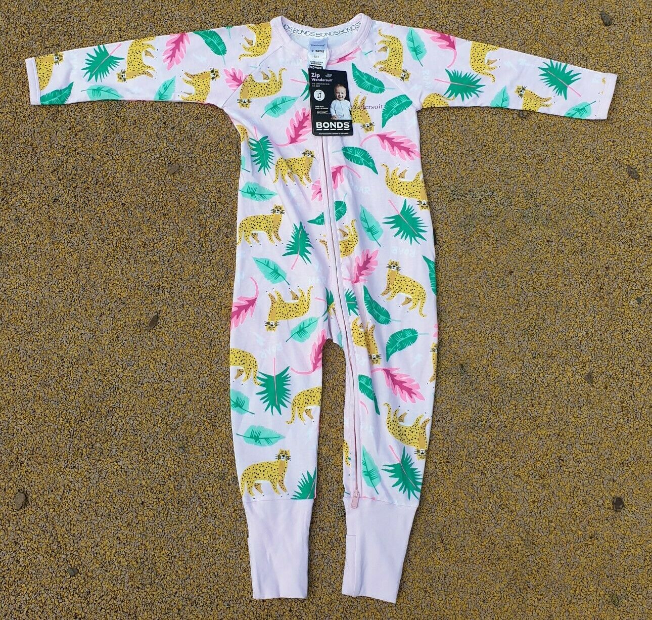 Bonds Baby girl Toddler Jungle Print Wondersuit Zippy Sz 12 to 18 months 1
