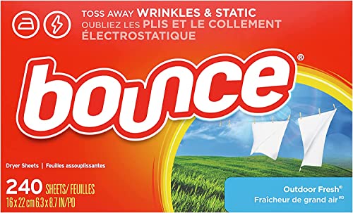 Bounce Dryer Sheets Laundry Fabric Softener, Outdoor Fresh, 240 Count ON SALE!