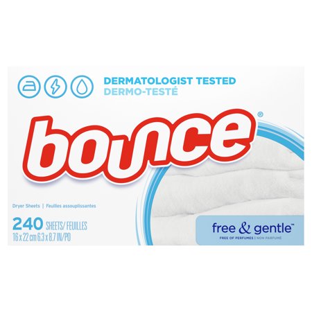 Bounce Free & Gentle Unscented Dryer Sheets, 240 Count