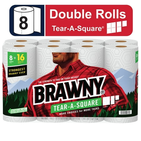 Brawny Tear-A-Square Paper Towels On Sale At WALMART