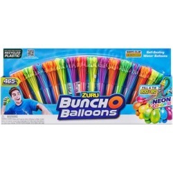 Bunch O Balloons 465 Rapid-Fill Self-Tying Recyclable Water Balloons (14 stems) Neon