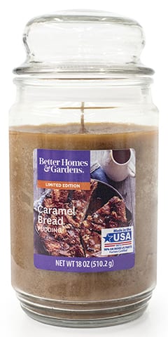 Walmart Clearance! Better Homes and Garden Caramel Bread Pudding Single-Wick Jar Candle $0.75!