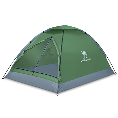 CAMEL CROWN 2/3/4/5 Person Camping Dome Tent, Waterproof,Spacious, Lightweight Portable Backpacking Tent for Outdoor Camping/Hiking (2 Person, Green-1) HOT DEAL AT AMAZON!