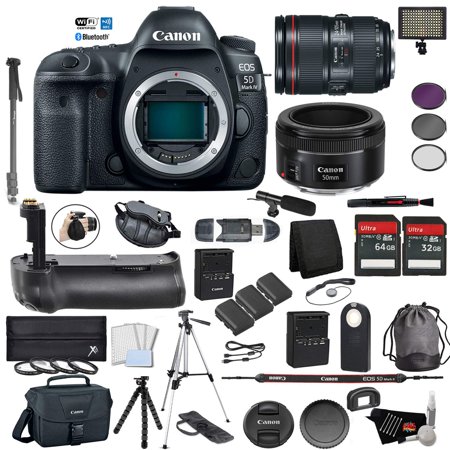 Canon EOS 5D Mark IV Digital SLR Camera +24-105mm f/4L II Lens Bundle +Canon EF