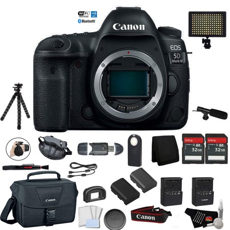 Canon EOS 5D Mark IV Full Frame Digital SLR Camera Body Bundle + Microphone