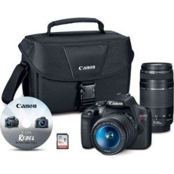 Canon EOS Rebel T7 24.1MP Digital SLR Camera Bundle with EF-S 18-55mm IS Lens, 70-300mm Lens, 32GB SD Card,