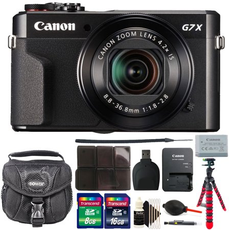 Canon G7X Mark II PowerShot 20.1MP BLACK Digital Camera with 24GB Accessory Kit Black