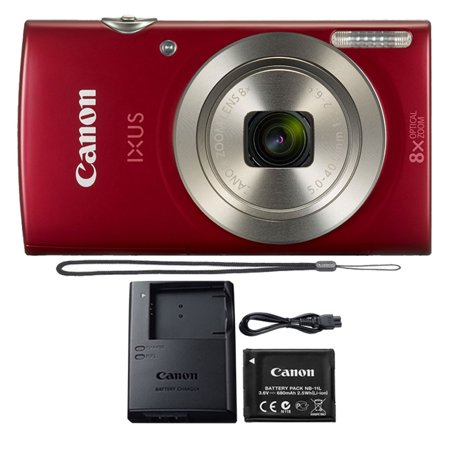Canon PowerShot IXUS 185 / Elph 180 20MP Compact Digital Camera Red