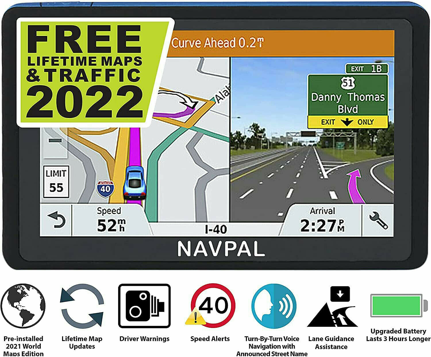 Car Truck GPS Navigation 7 Inch Touch Screen Garmin With Maps Spoken Direction