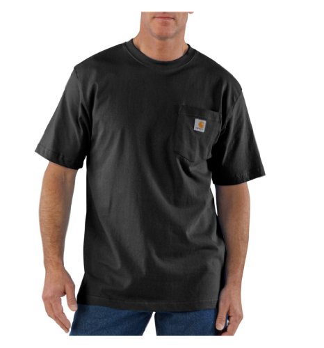 Carhartt Men's Loose Fit Heavyweight Short-Sleeve Pocket T-Shirt,, Black, Large - Amazon