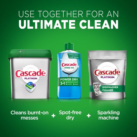 Cascade Platinum ActionPacs Dishwasher Detergent, Fresh Scent, 62 Ct