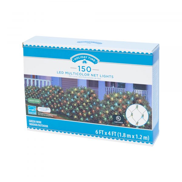 Holiday Time 150-Count LED Multicolor Net Lights Only $3.24 at Walmart!
