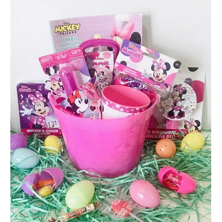 CGT Premade Minnie Mouse Easter Gift Basket Happy Birthday Get Well DIY Craft Kids Girls Boys Goodie Bag Assorted Party...