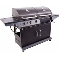 Char-Broil 2-in-1 Charcoal and 3-Burner 36,000 BTU Gas Deluxe Combo Grill with Side Burner, 505 sq. in. Cooking Area, 463724514