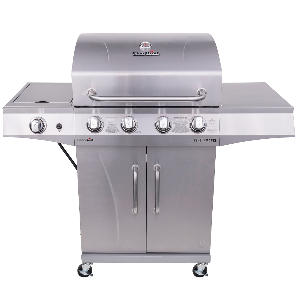 Char-Broil Performance Series Silver 4-Burner Liquid Propane Gas Grill with 1 Side Burner on Sale At Lowe's