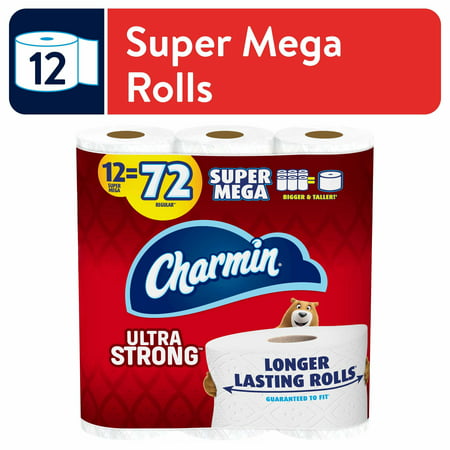 Charmin Ultra Strong Toilet Paper, 12 Super Mega Rolls