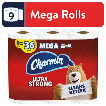 Charmin Ultra Strong Toilet Paper, 9 Mega Rolls
