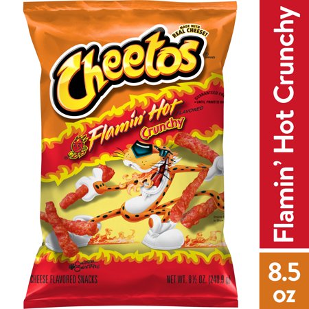 Cheetos Crunchy Flamin' Hot Cheese Flavored Snacks, 8.5 oz Bag