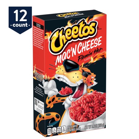 Cheetos Mac 'N Cheese, Flamin' Hot Flavor, 5.6 oz Boxes, 12 Count