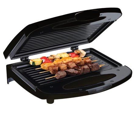 Chefman Electric Contact Grill, Black, 2 Sandwich Griddle Capacity