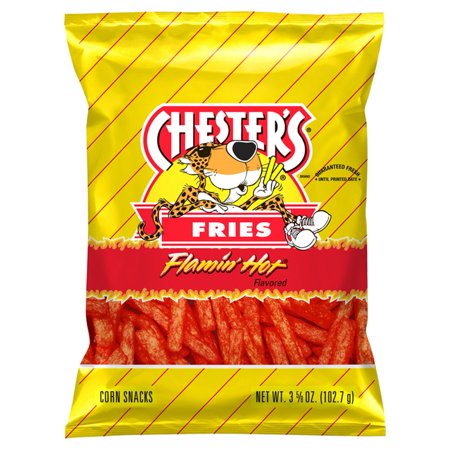 Chester's Fries Corn Snacks Flamin' Hot Flavored 3 5/8 Oz