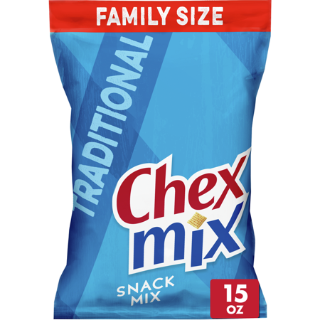 Chex Mix Traditional Savory Snack Mix, Family Size, 15 oz