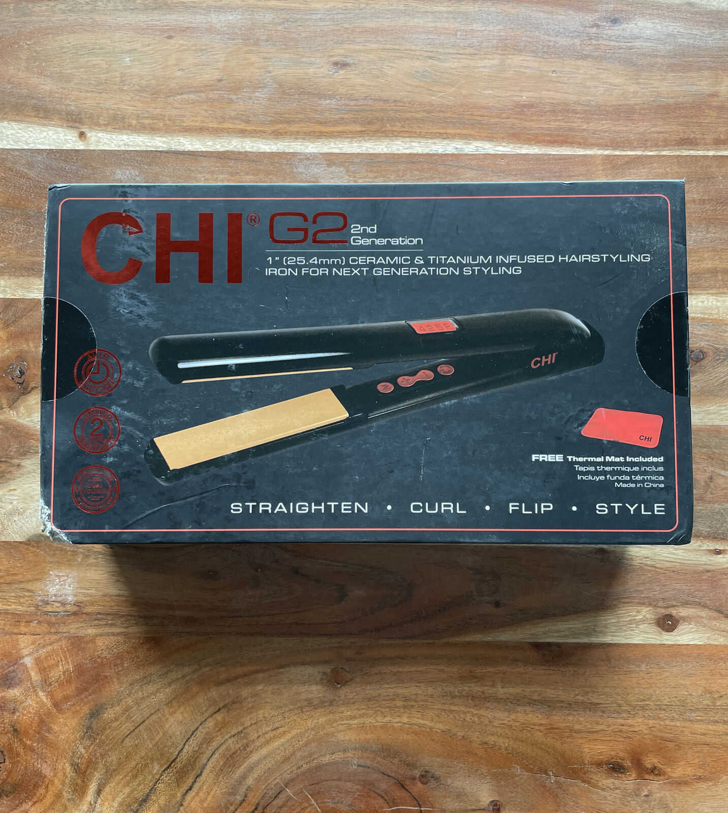 CHI PRO G2 Digital Titanium Infused Ceramic 1" Straightening Hairstyling Iron