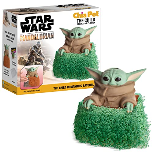Chia Pet Star Wars the Child in Mandos Satchel with Seed Pack, Decorative Pottery Planter, Easy to Do and Fun to Grow, Novelty Gift, Perfect for Any Occasion